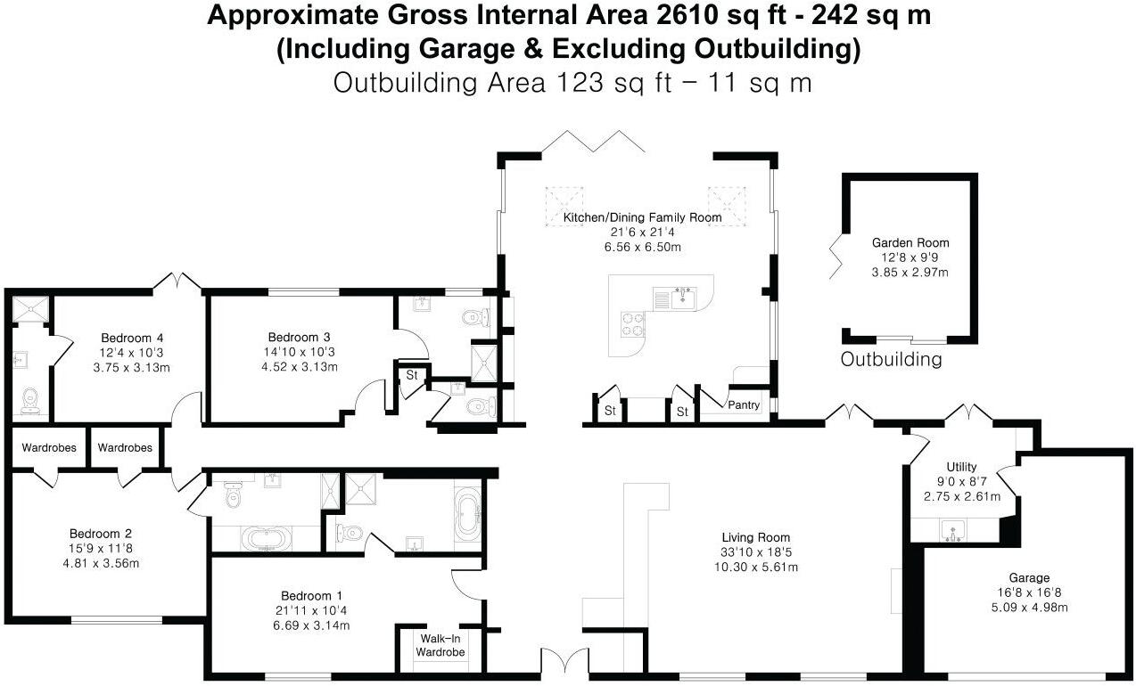 Redwood Grove, Chilworth, Guildford, Surrey, GU4 8NU floorplan