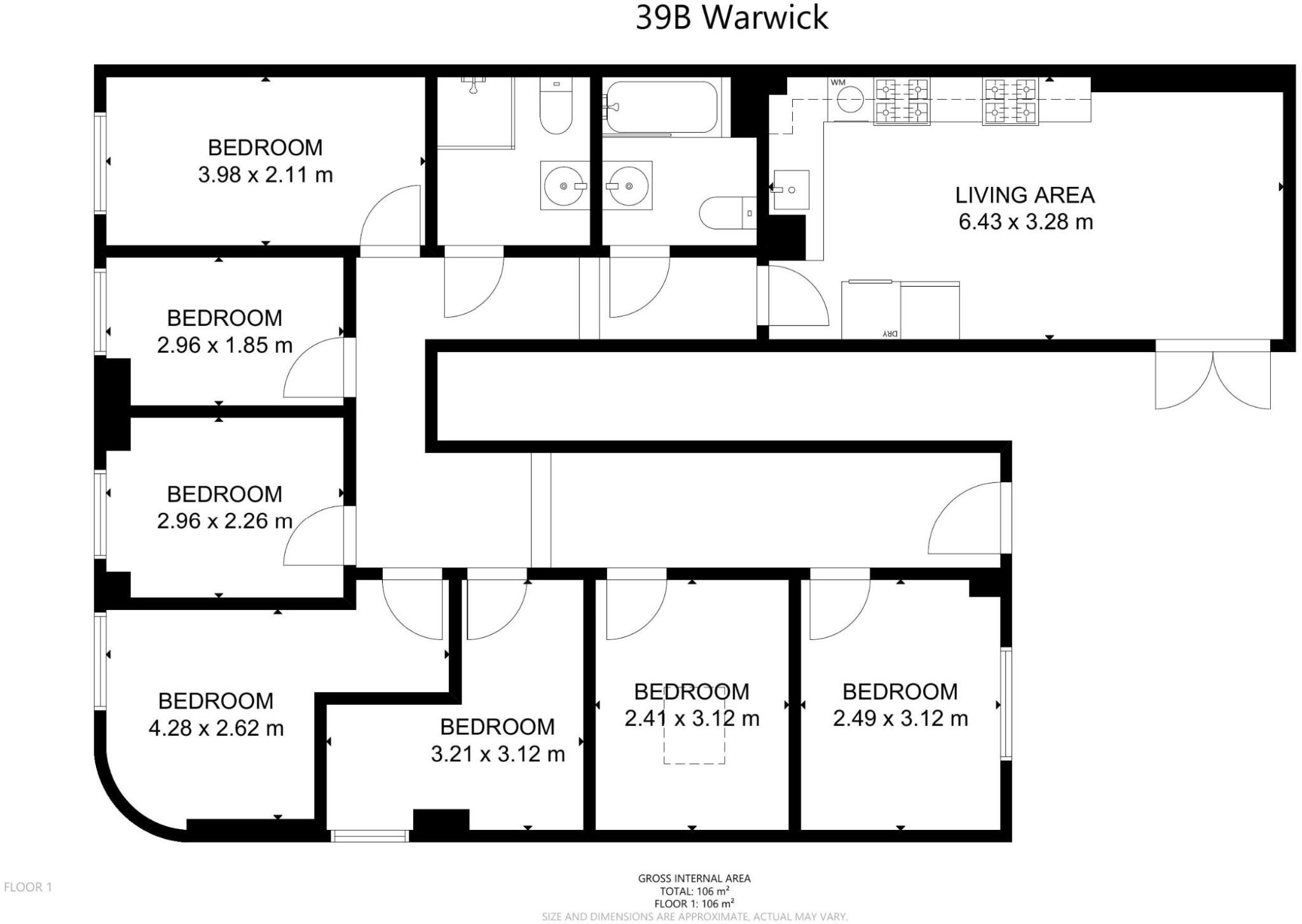 39B Warwick Street, CV32 5JX floorplan