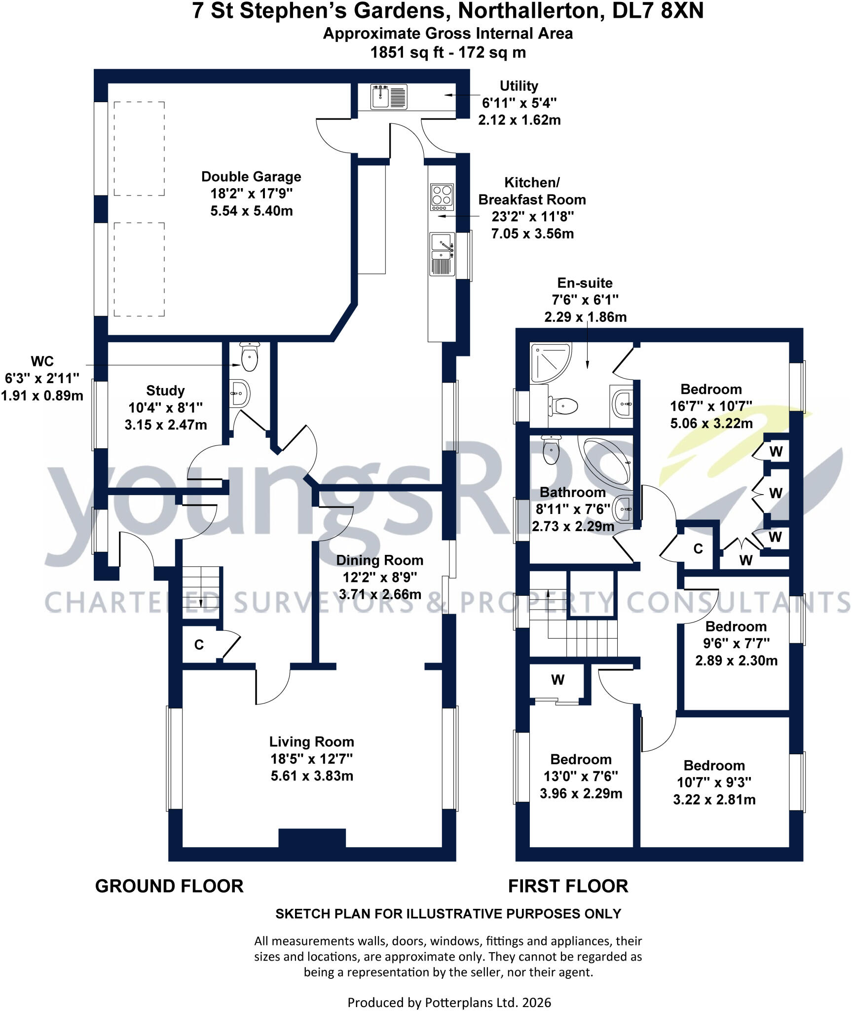 St. Stephens Gardens, Northallerton, North Yorkshire, DL7 floorplan