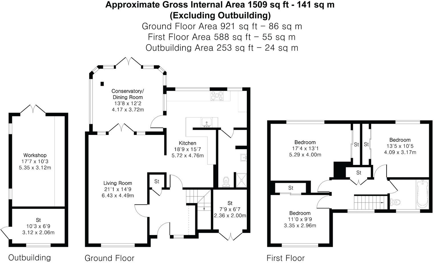 Ewhurst Road, Cranleigh, GU6 7EB floorplan