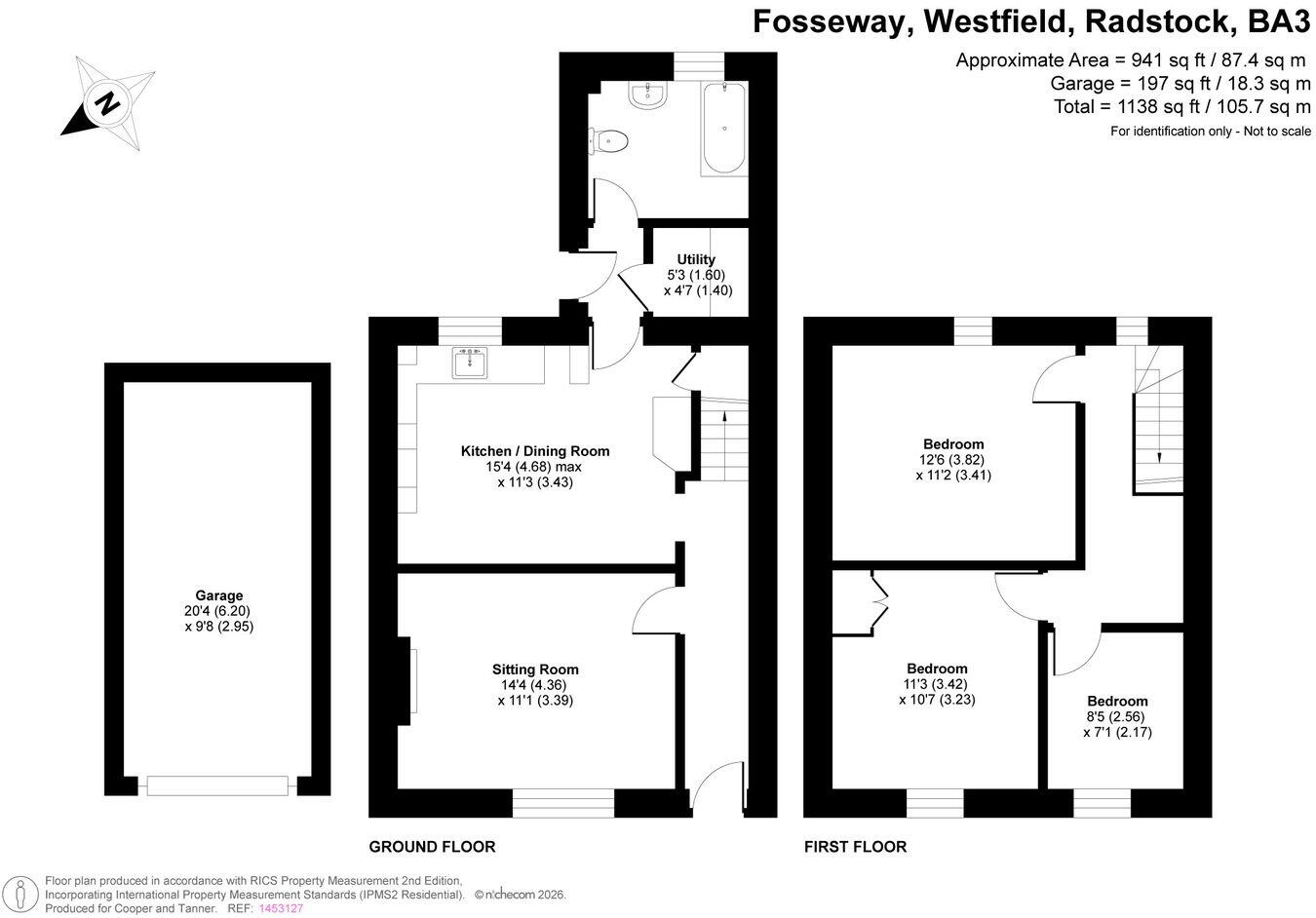 Fosseway, Westfield, Radstock, BA3 floorplan