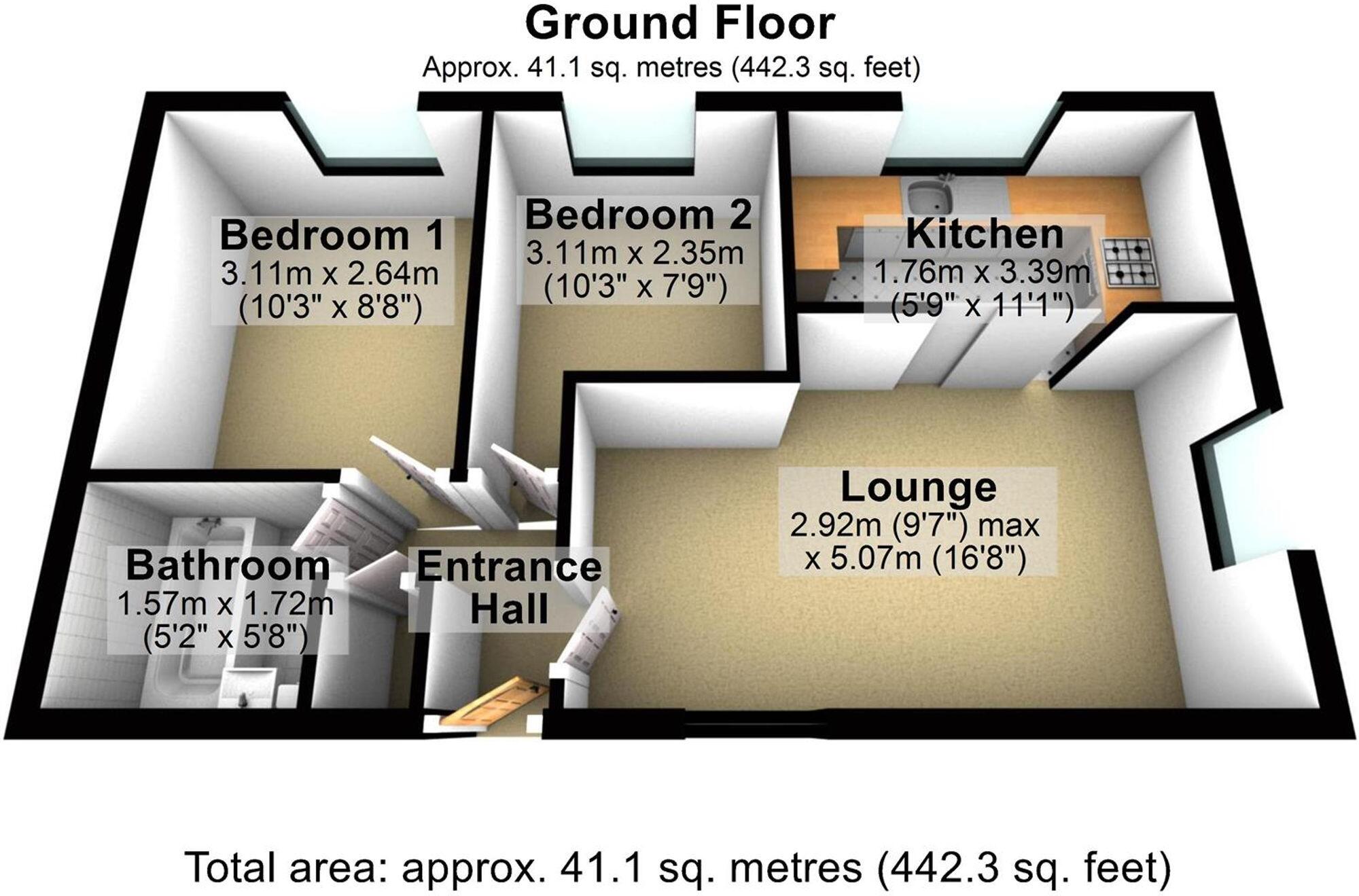 Brickhill Mews, Wellingborough, NN8 floorplan
