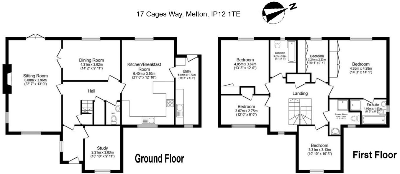 Cages Way, Melton, Woodbridge, Suffolk, IP12 floorplan