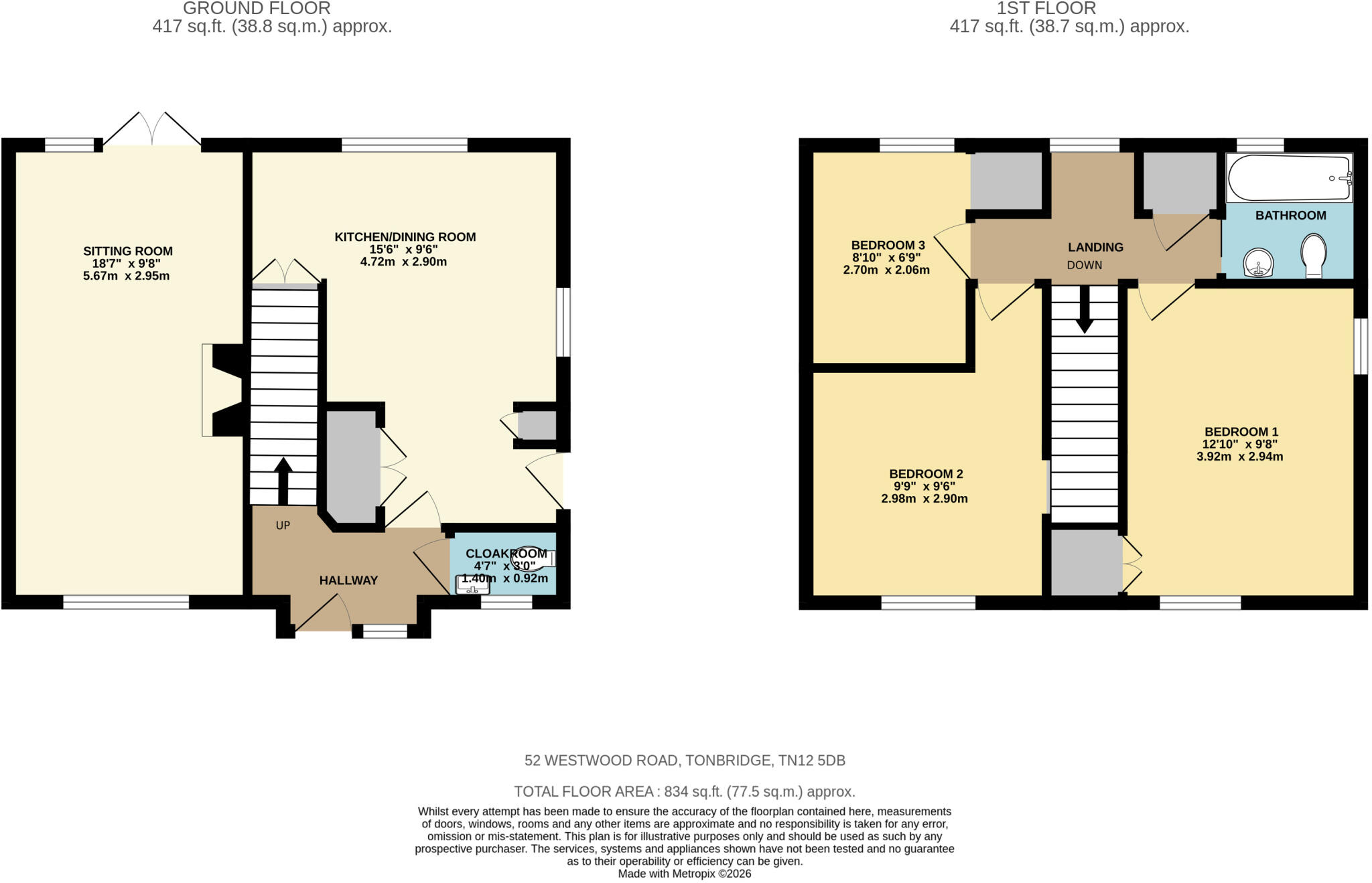 Westwood Road, Tonbridge, TN12 floorplan