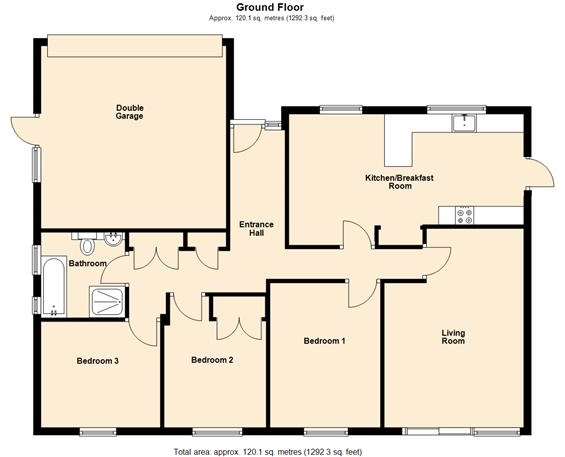 21, Croft Crescent, Yarpole, Leominster, Herefordshire, HR6 0BH floorplan