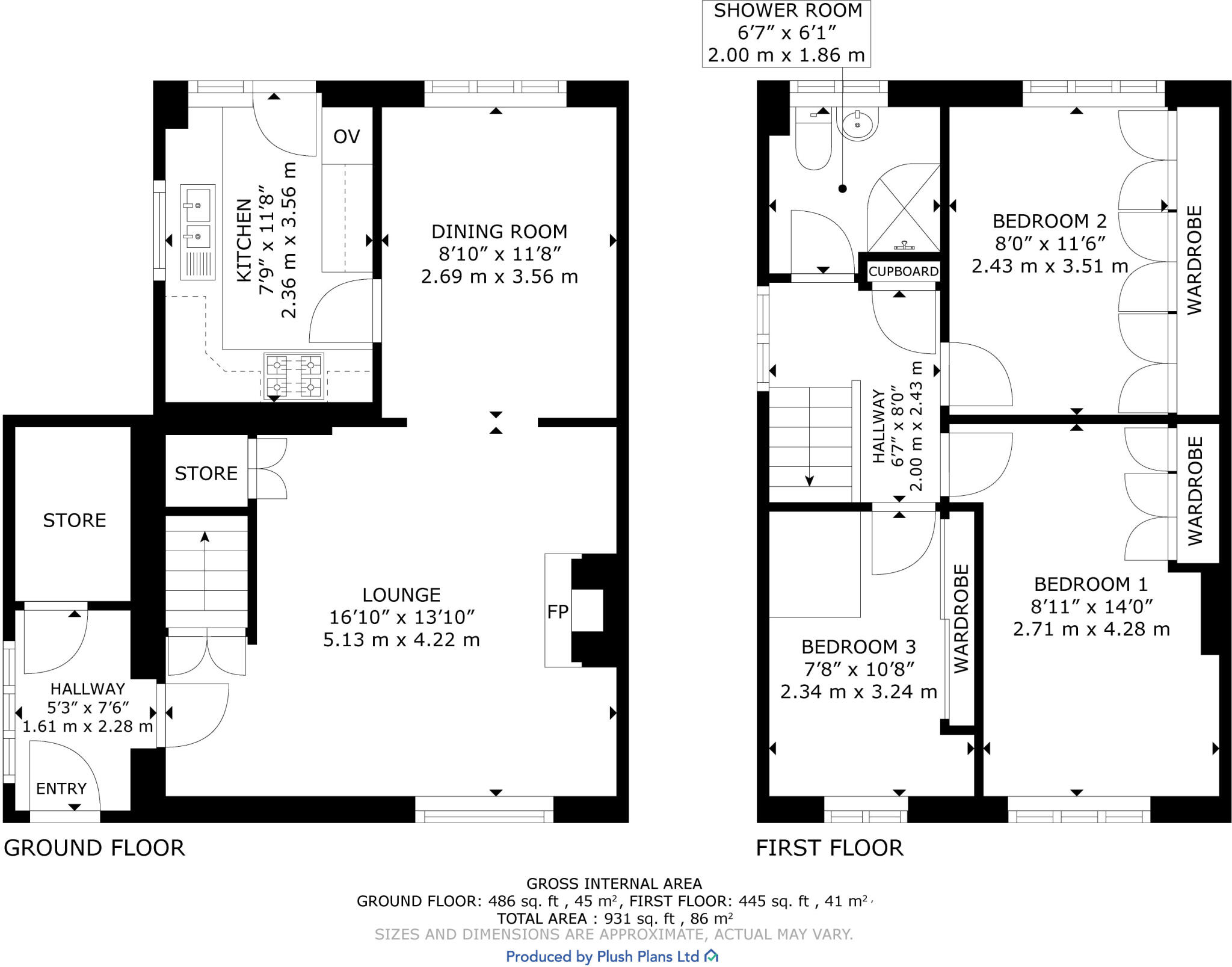 88 Mainsacre Drive, Stonehouse, Larkhall, ML9 3QH floorplan