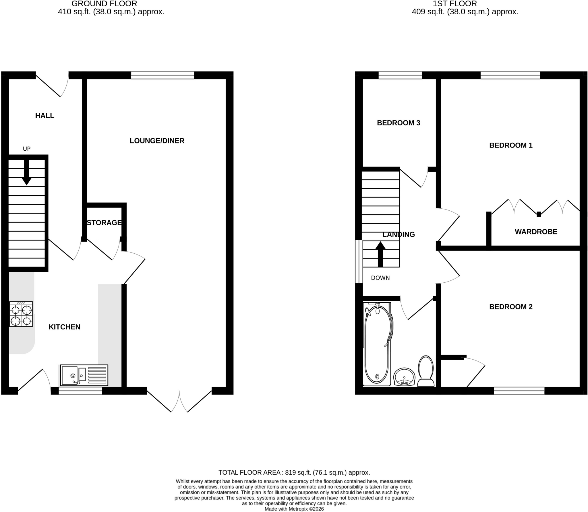Manors Way, Silver End floorplan