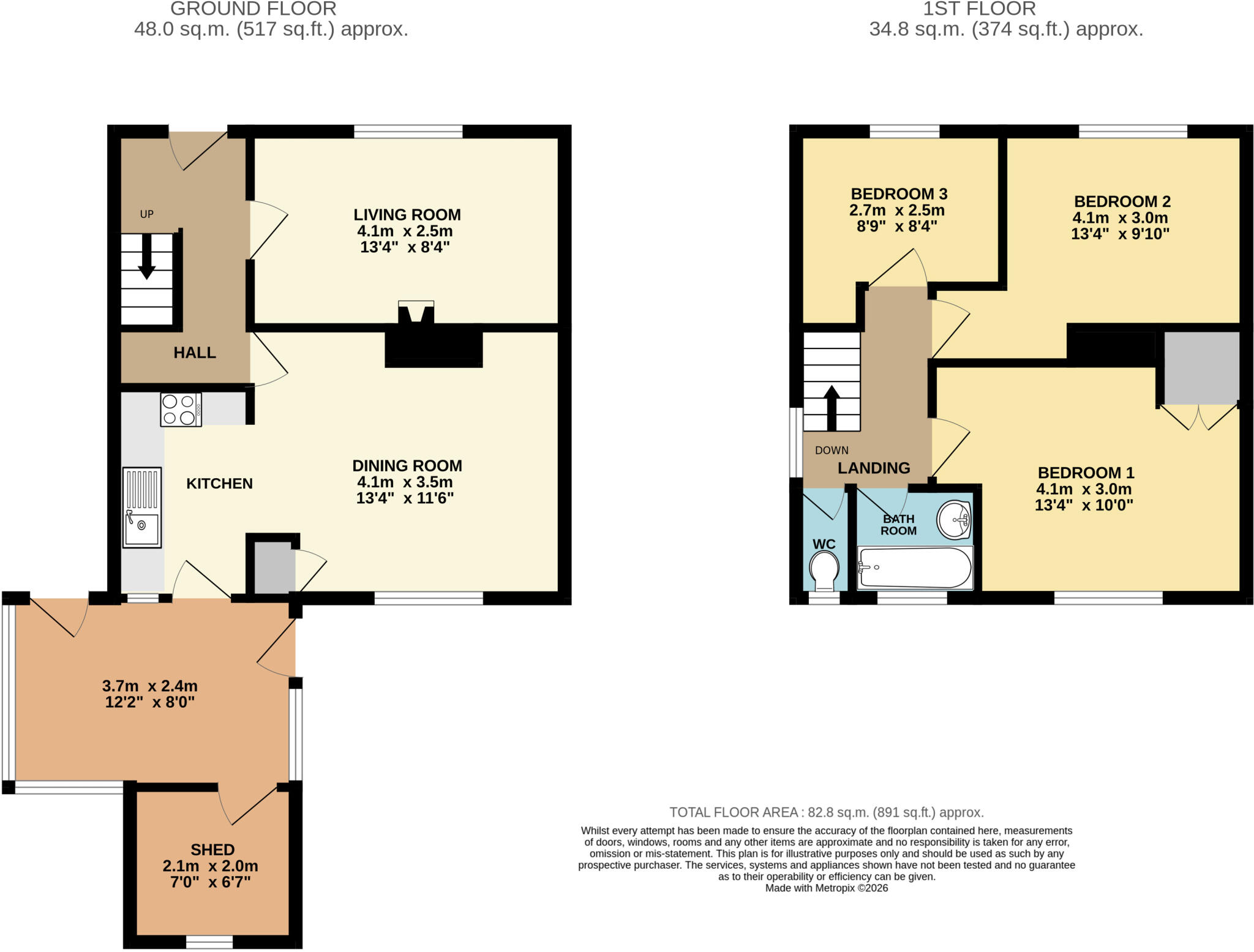 Evenjobb PRESTEIGNE LD8 2SH floorplan