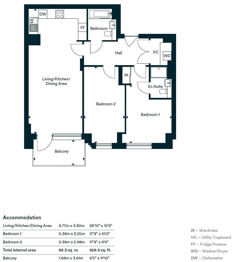 Chapman Apartments, Frogley Park, Barking IG11 floorplan