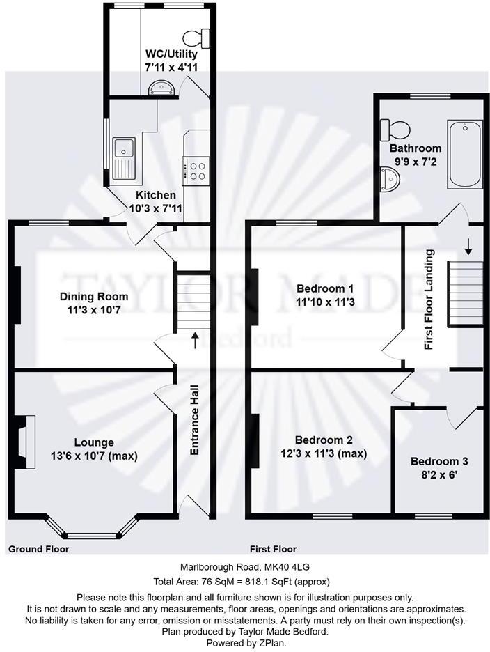Marlborough Road, Queens Park, Bedford floorplan