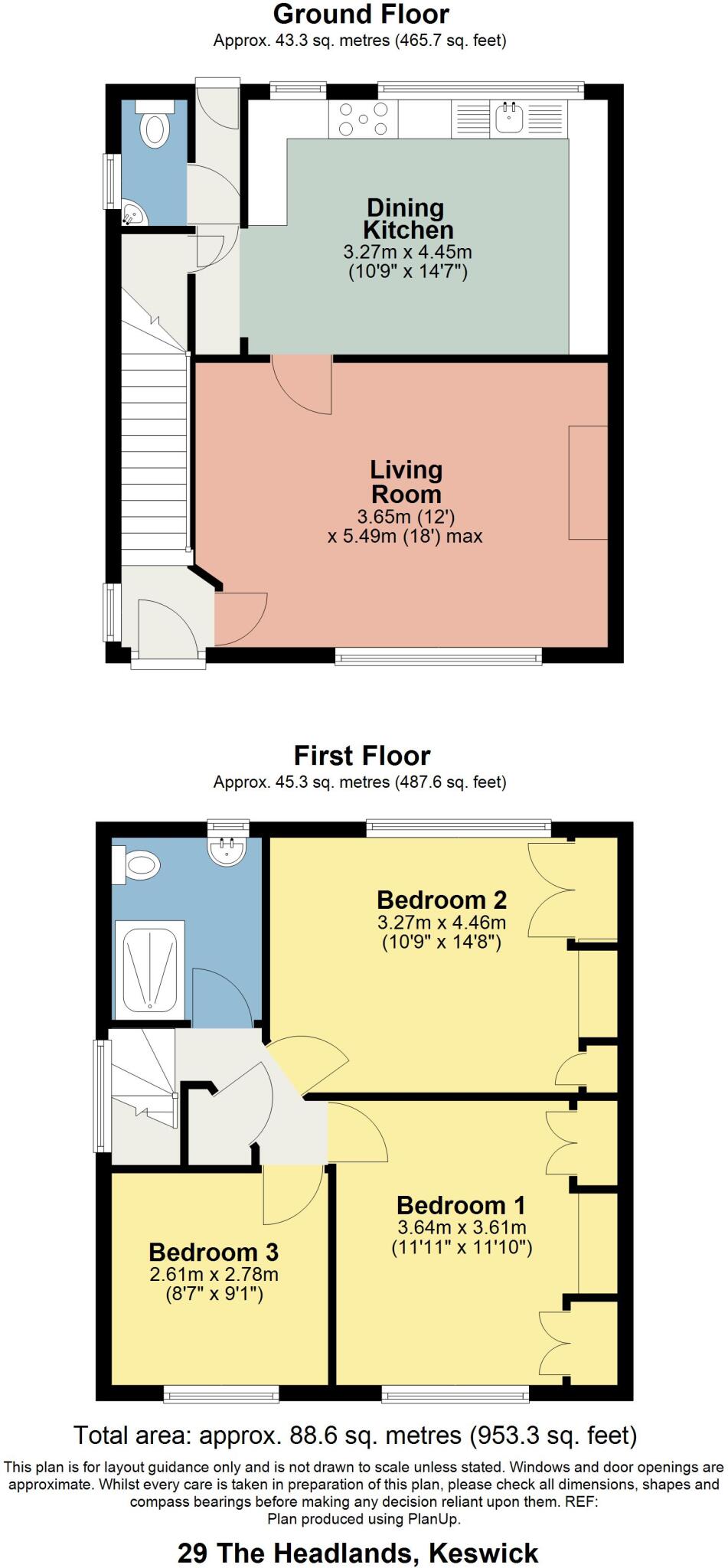29 The Headlands, Keswick, Cumbria, CA12 5EQ floorplan