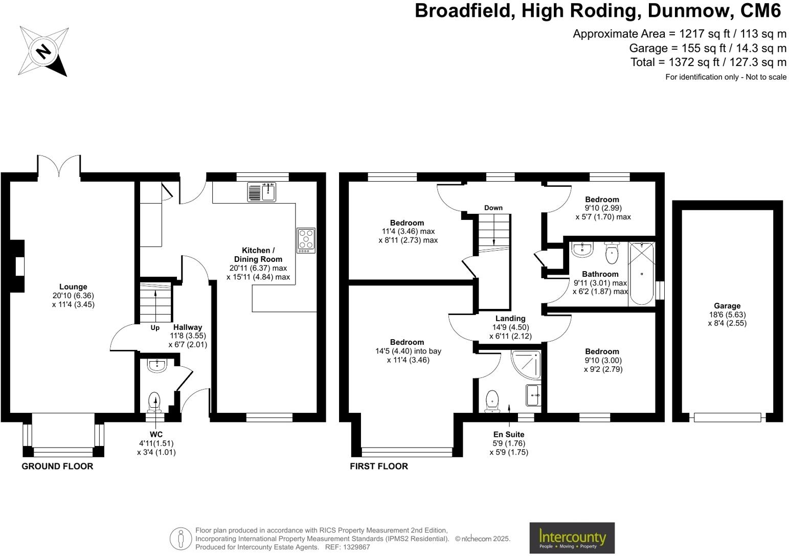 Broadfield, High Roding, Dunmow, Essex, CM6 floorplan