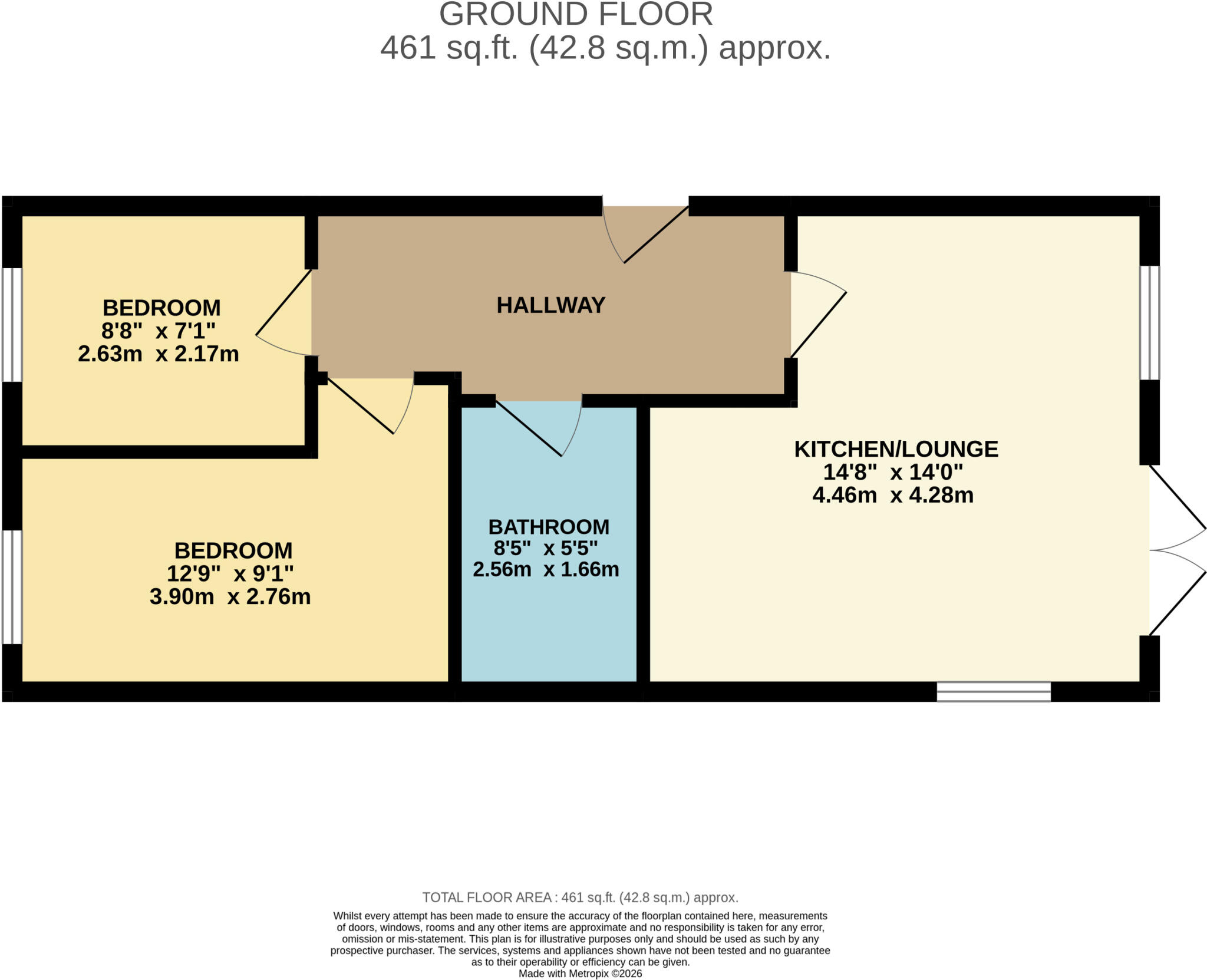 Flat 10, Valley House, 98 Woodhouse Road, Sheffield S12 2AZ floorplan