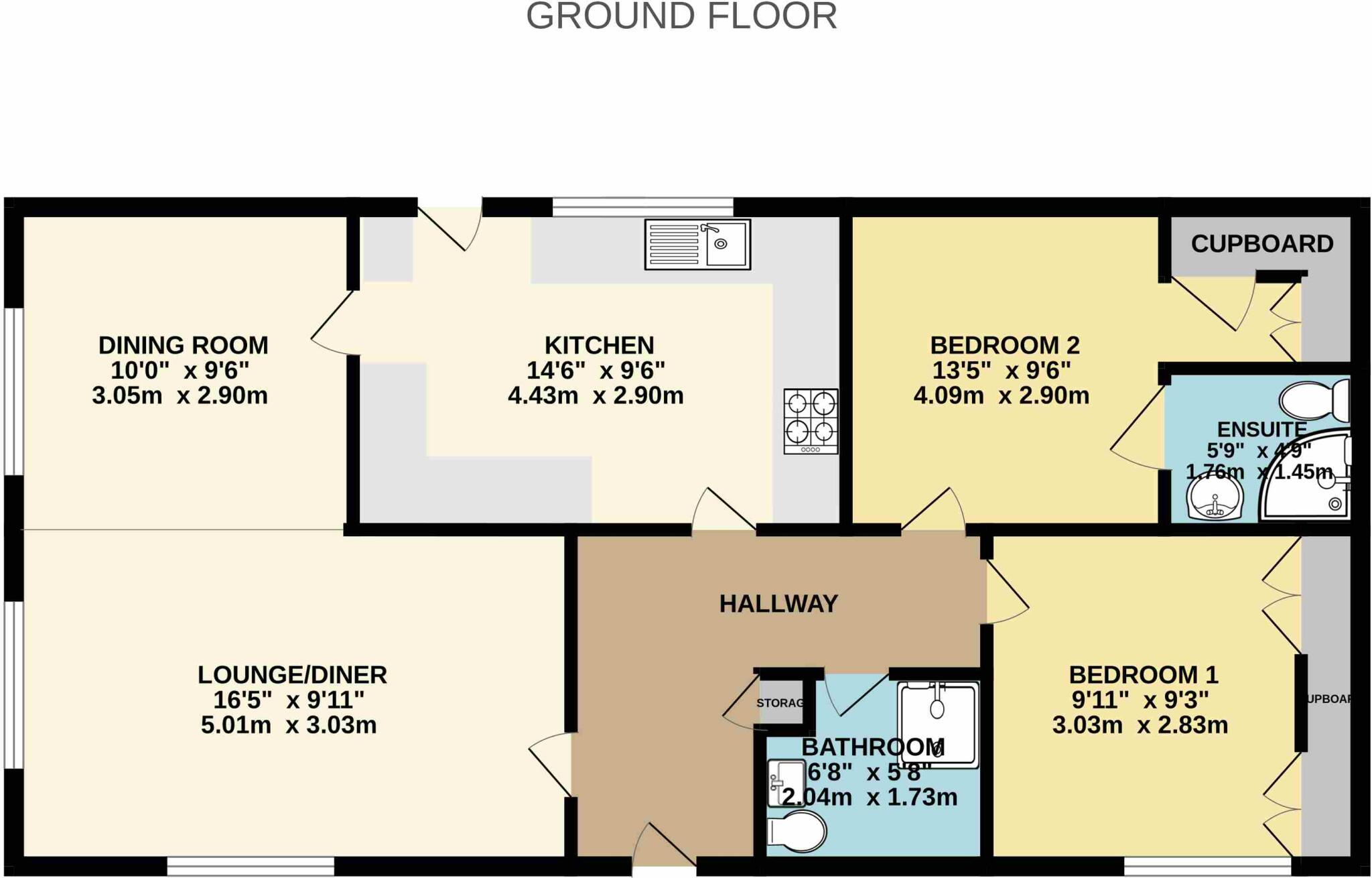 Park Home With An En-Suite floorplan