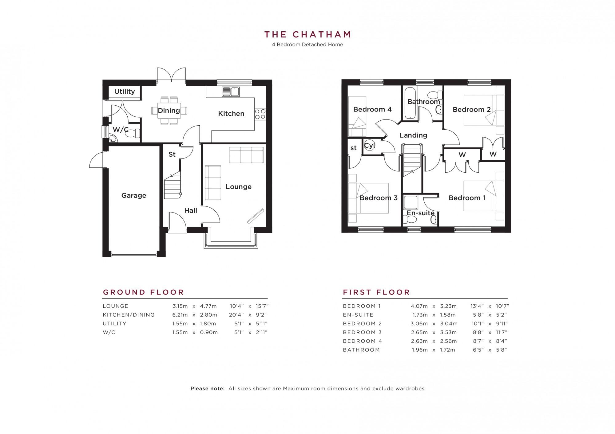 Plot 324 The Chatham, Meadowgate, Thornton-Cleveleys, Lancashire, FY5 floorplan