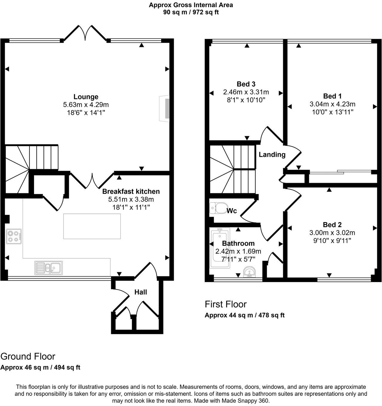 The Square, Heaton Norris SK4 2NW floorplan
