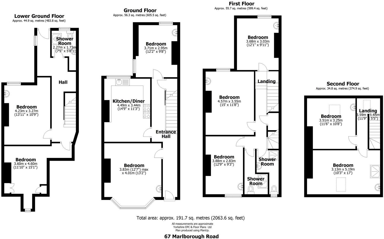 67 Marlborough Road, Broomhill, Sheffield floorplan