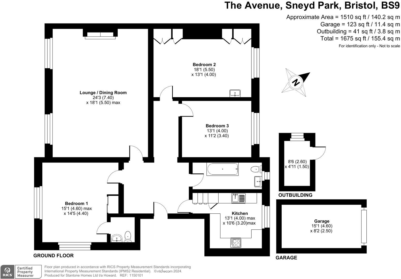 The Avenue, Sneyd Park, Bristol, BS9 floorplan