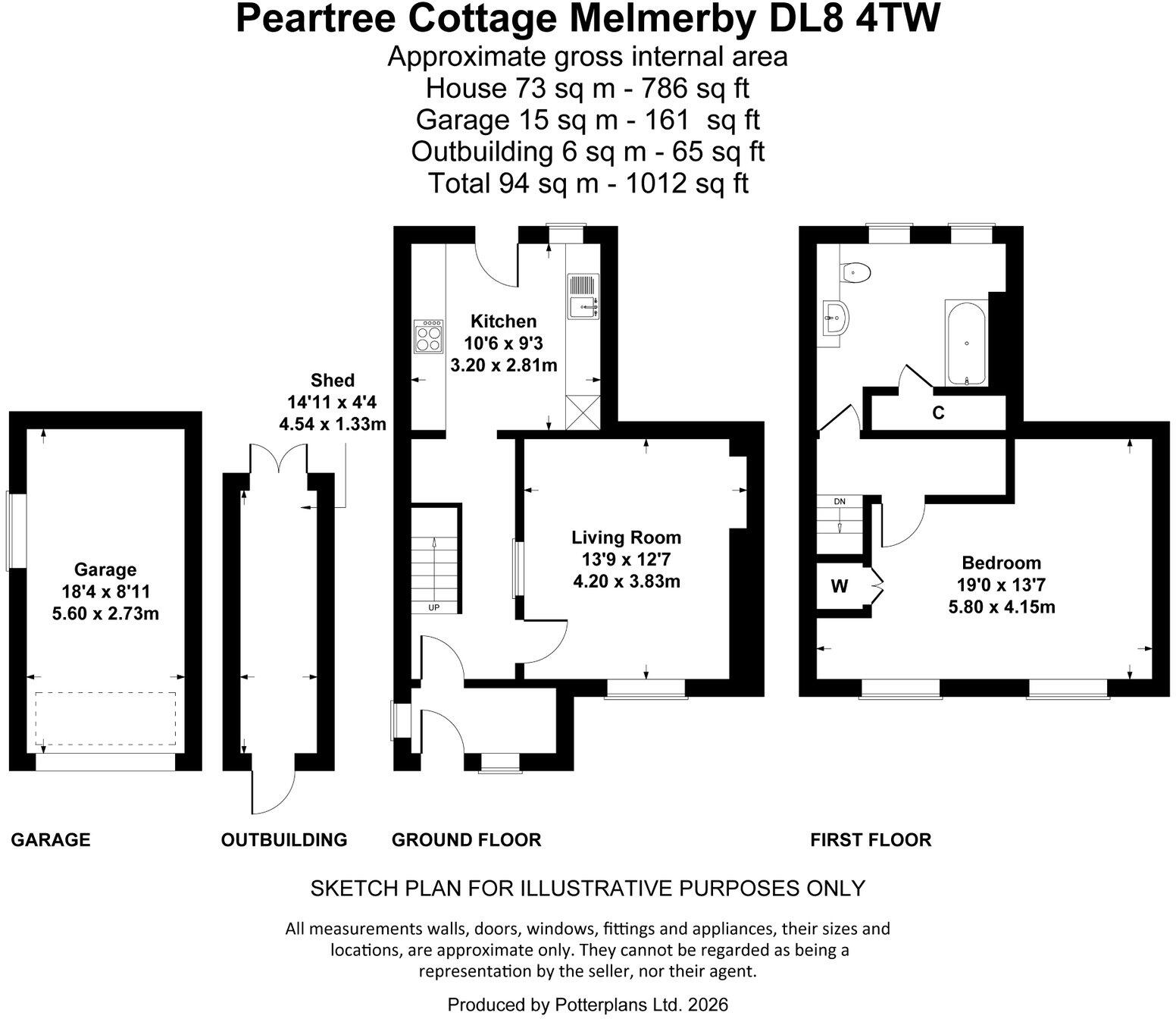 Pear Tree Cottage, Melmerby floorplan
