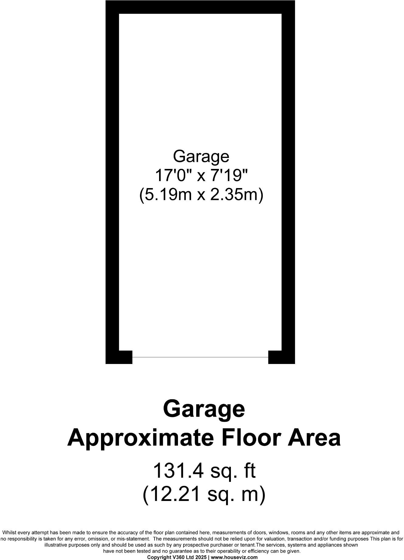 Garage at Parker Avenue, Edinburgh, EH7 6SD floorplan