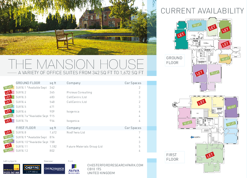 Mansion House Availability Sheet