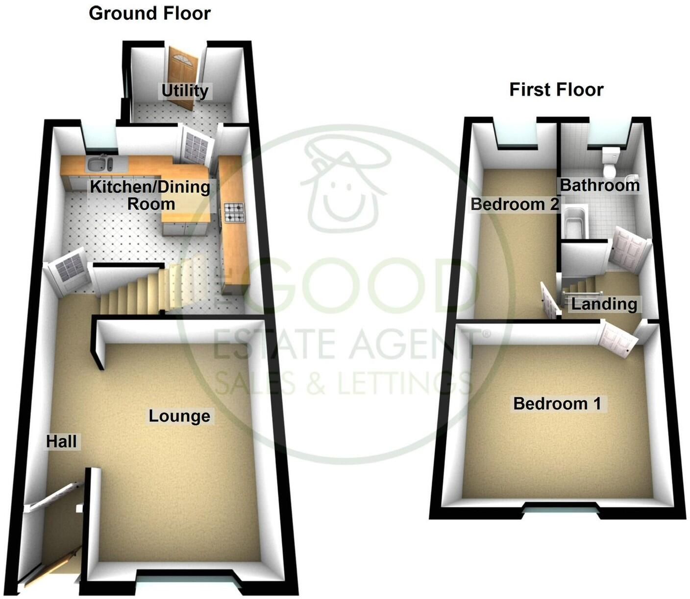Ledbury Street, Leigh, WN7 1PY floorplan