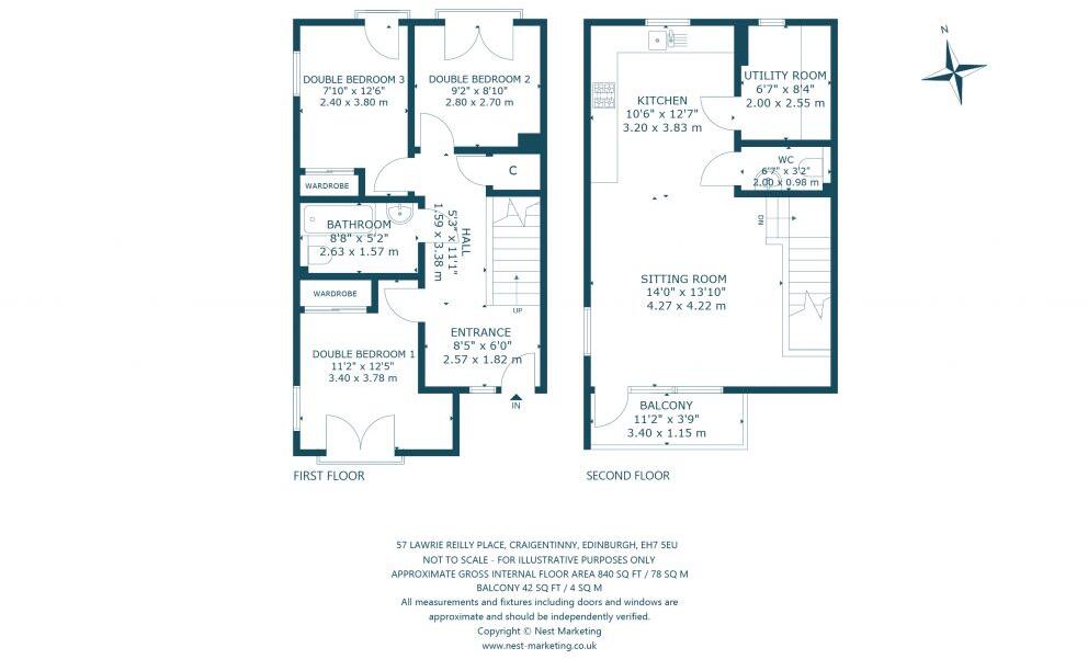 57 Lawrie Reilly Place, Easter Road, Edinburgh, EH7 5EU floorplan