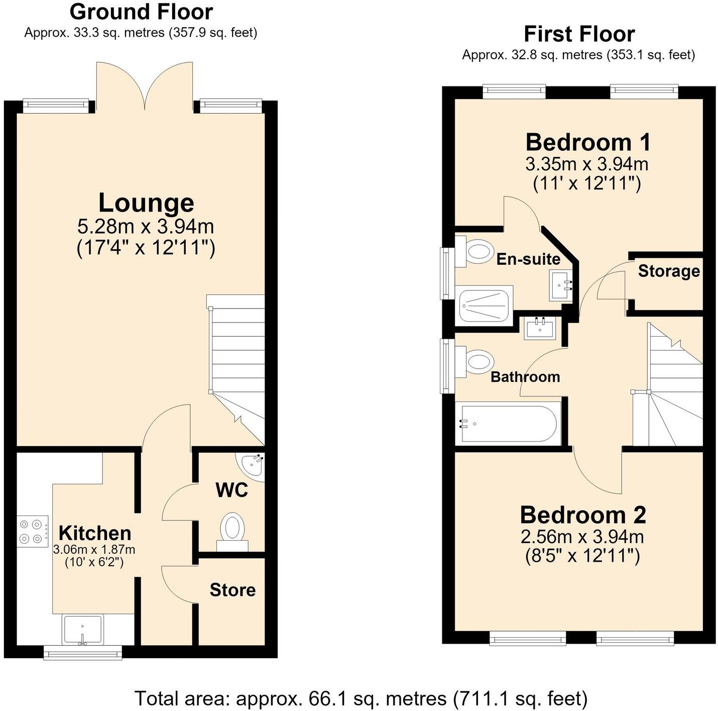 Alder Close, Peterborough, PE2 floorplan
