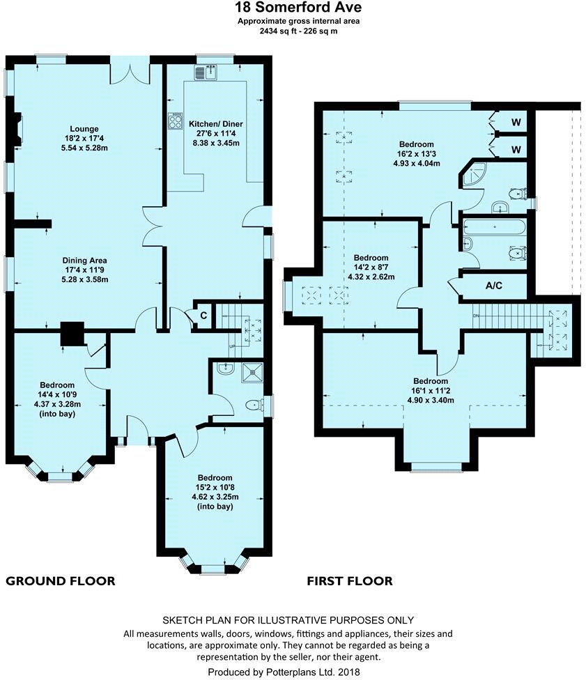 Somerford Avenue, Highcliffe, Dorset, BH23 floorplan