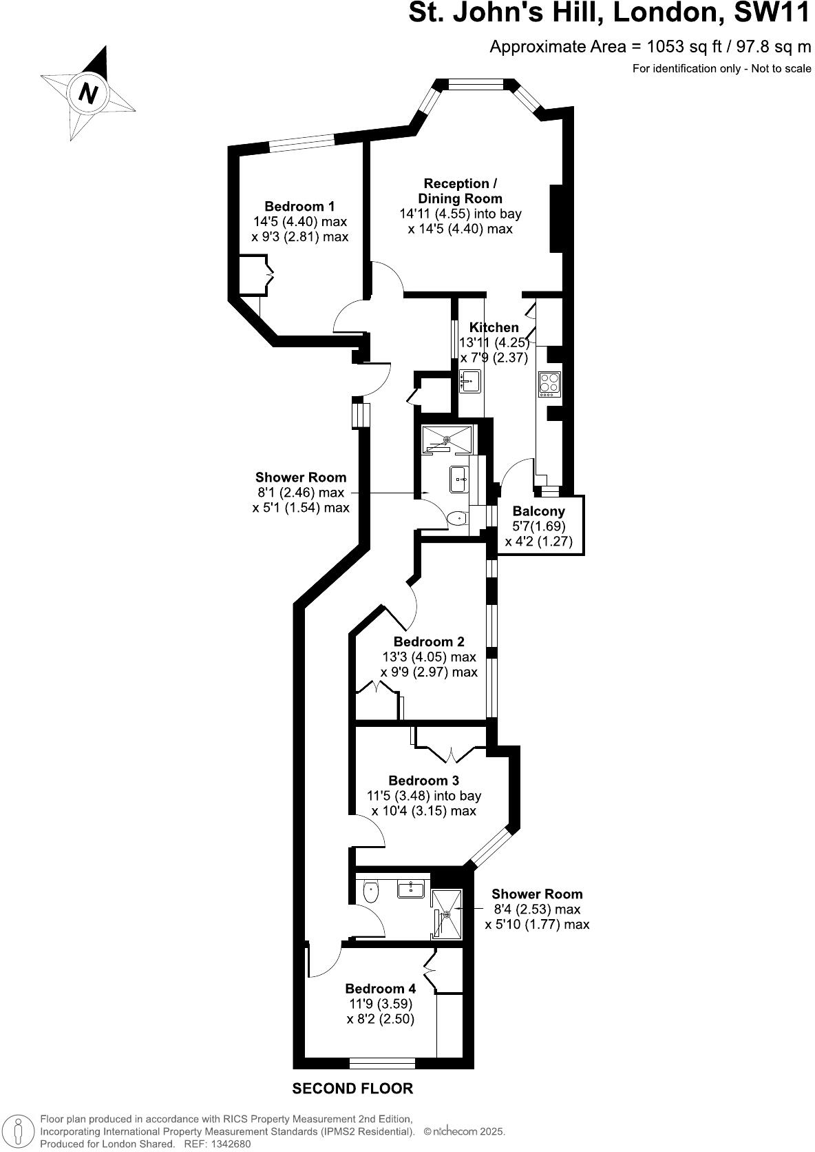 Harvard Mansions, St Johns Hill, Wandsworth, London floorplan