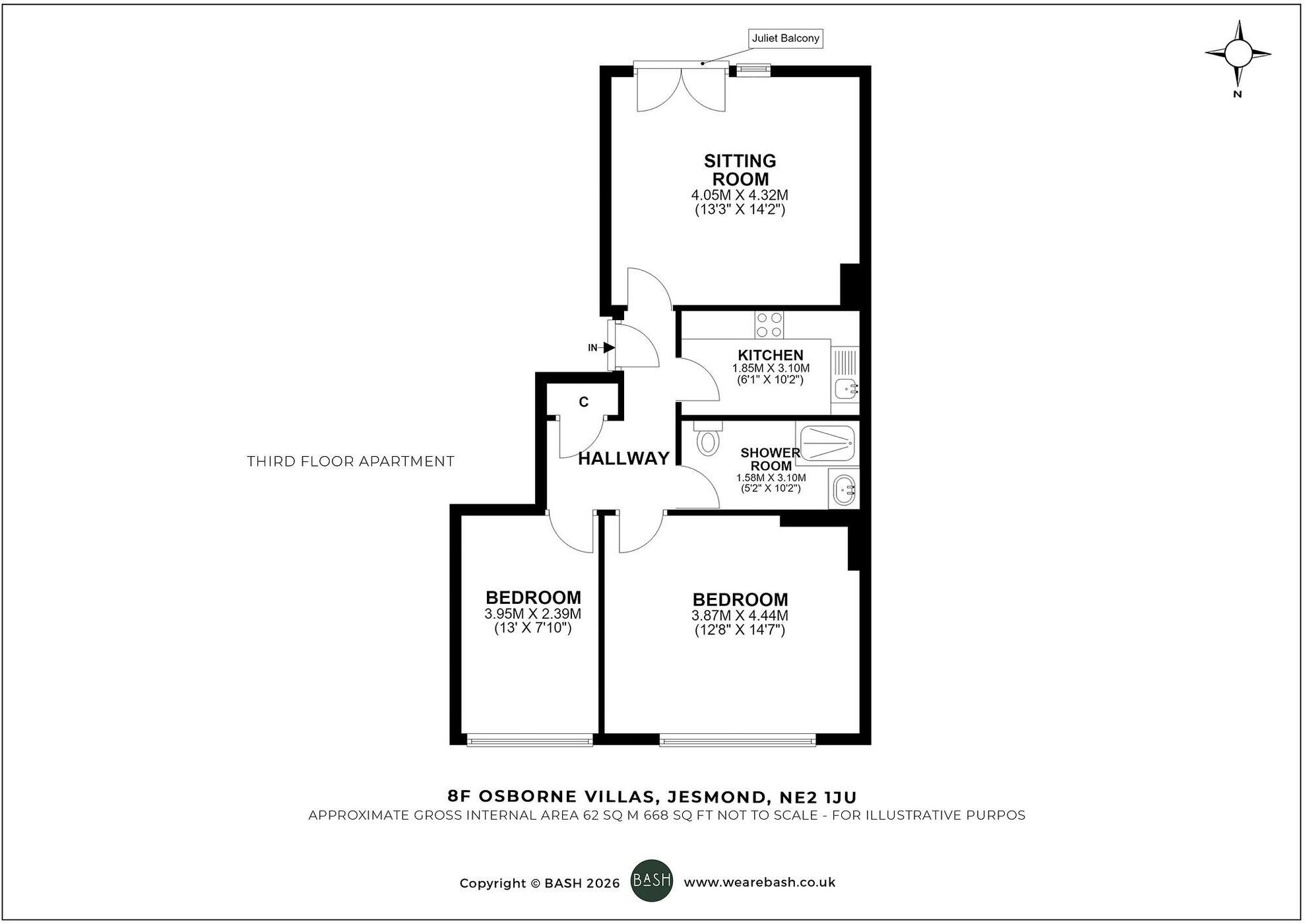Osborne Villas, Jesmond, NE2 floorplan
