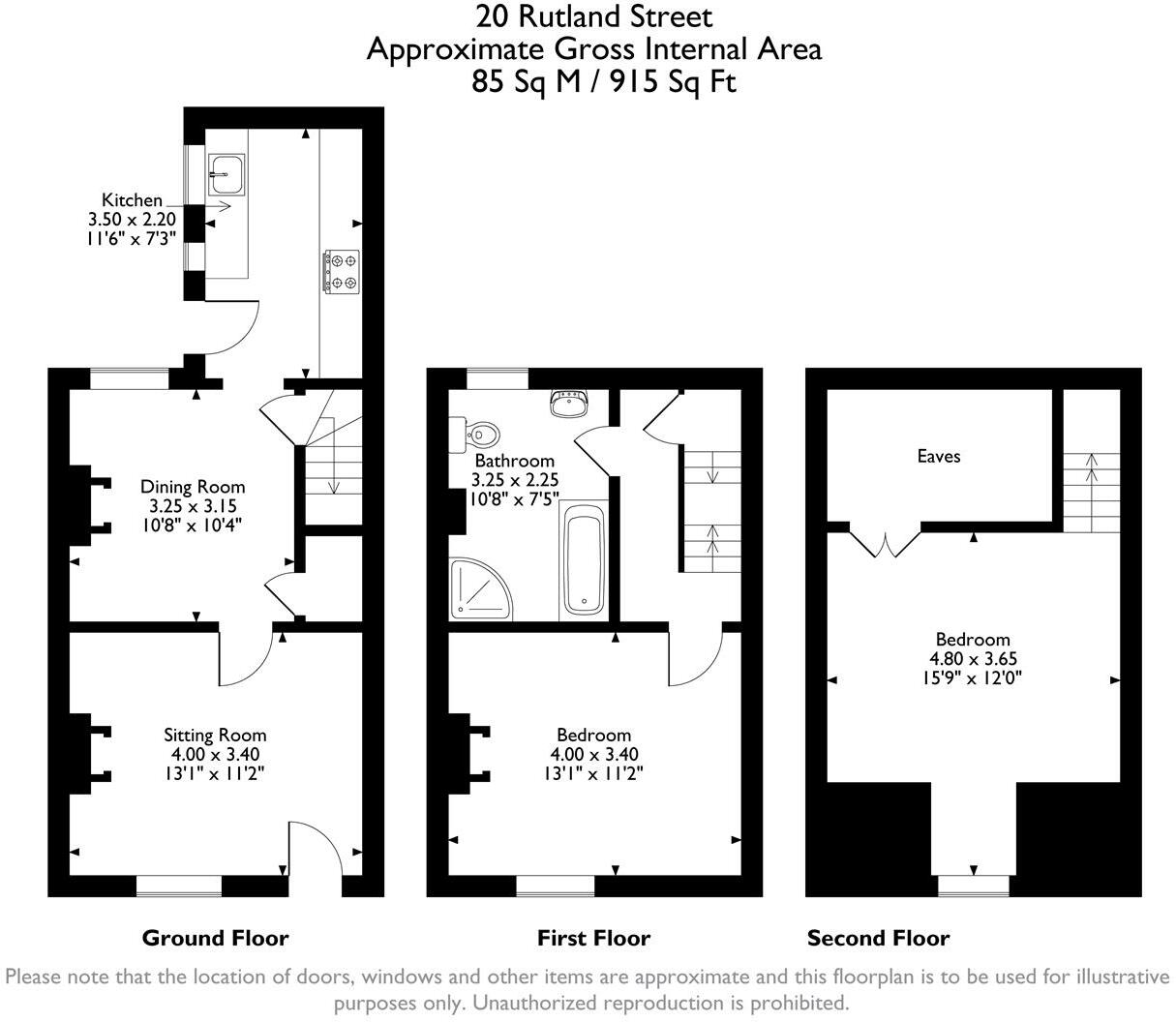 Rutland Street, Matlock floorplan