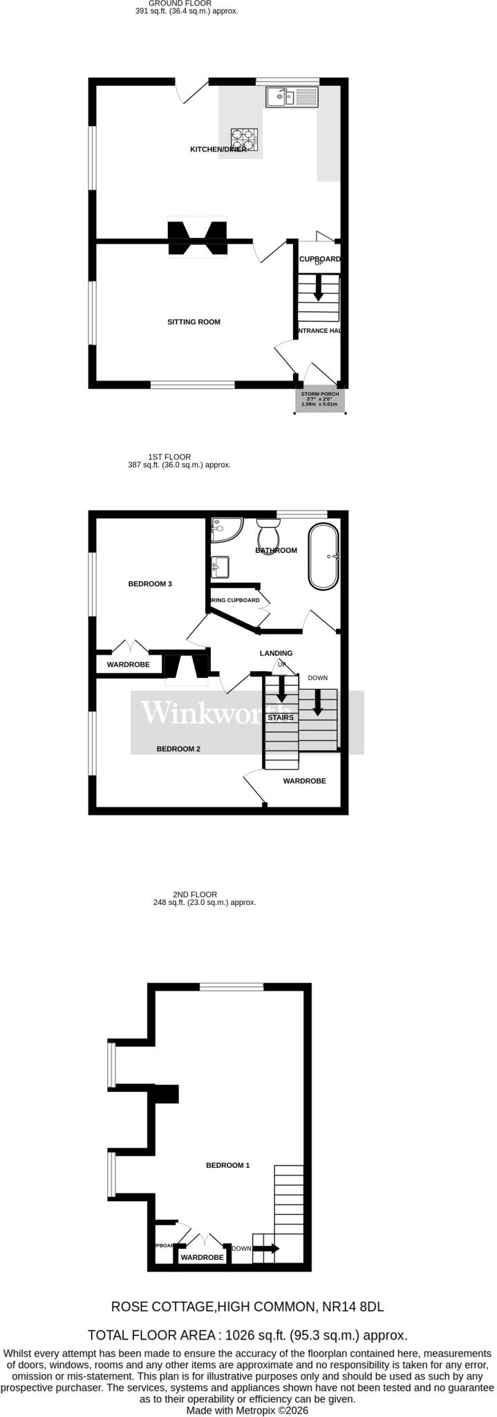 High Common, Swardeston, Norwich, Norfolk, NR14 floorplan