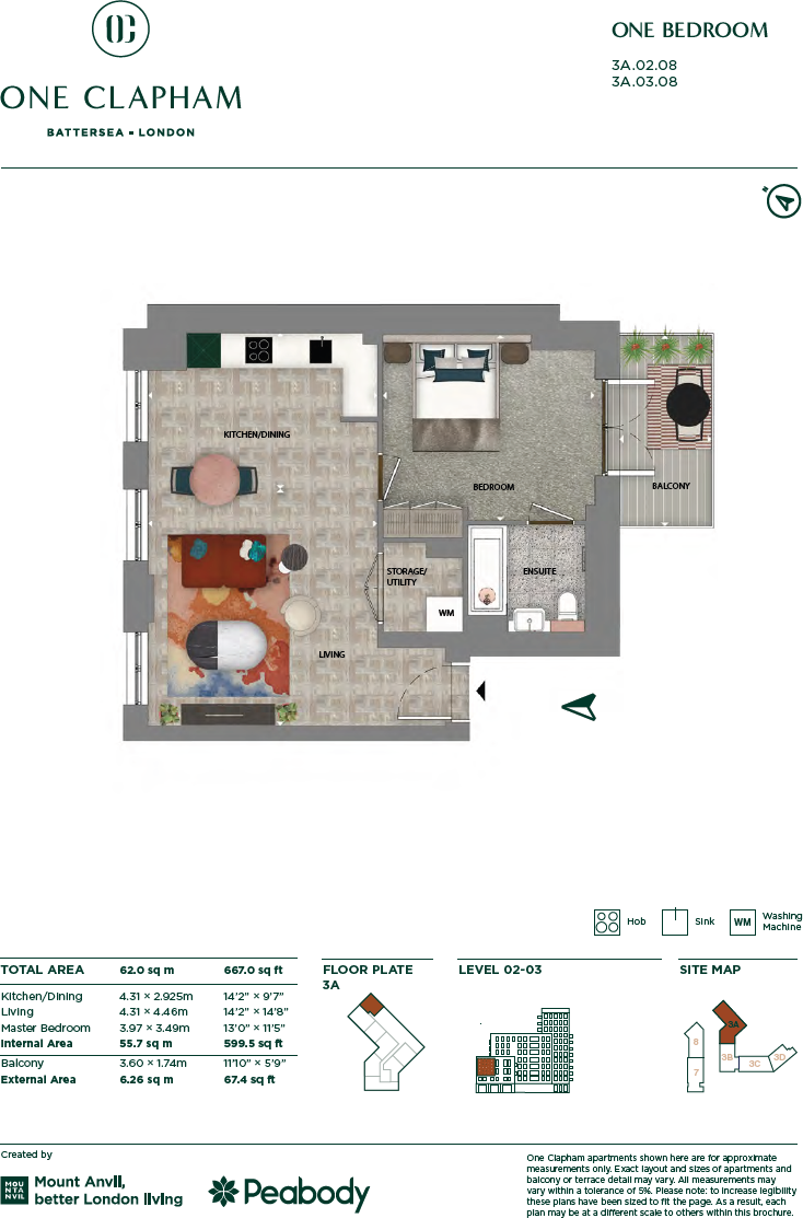 One Clapham Junction, Burridge Gardens, St. John's Hill, London, SW11 floorplan
