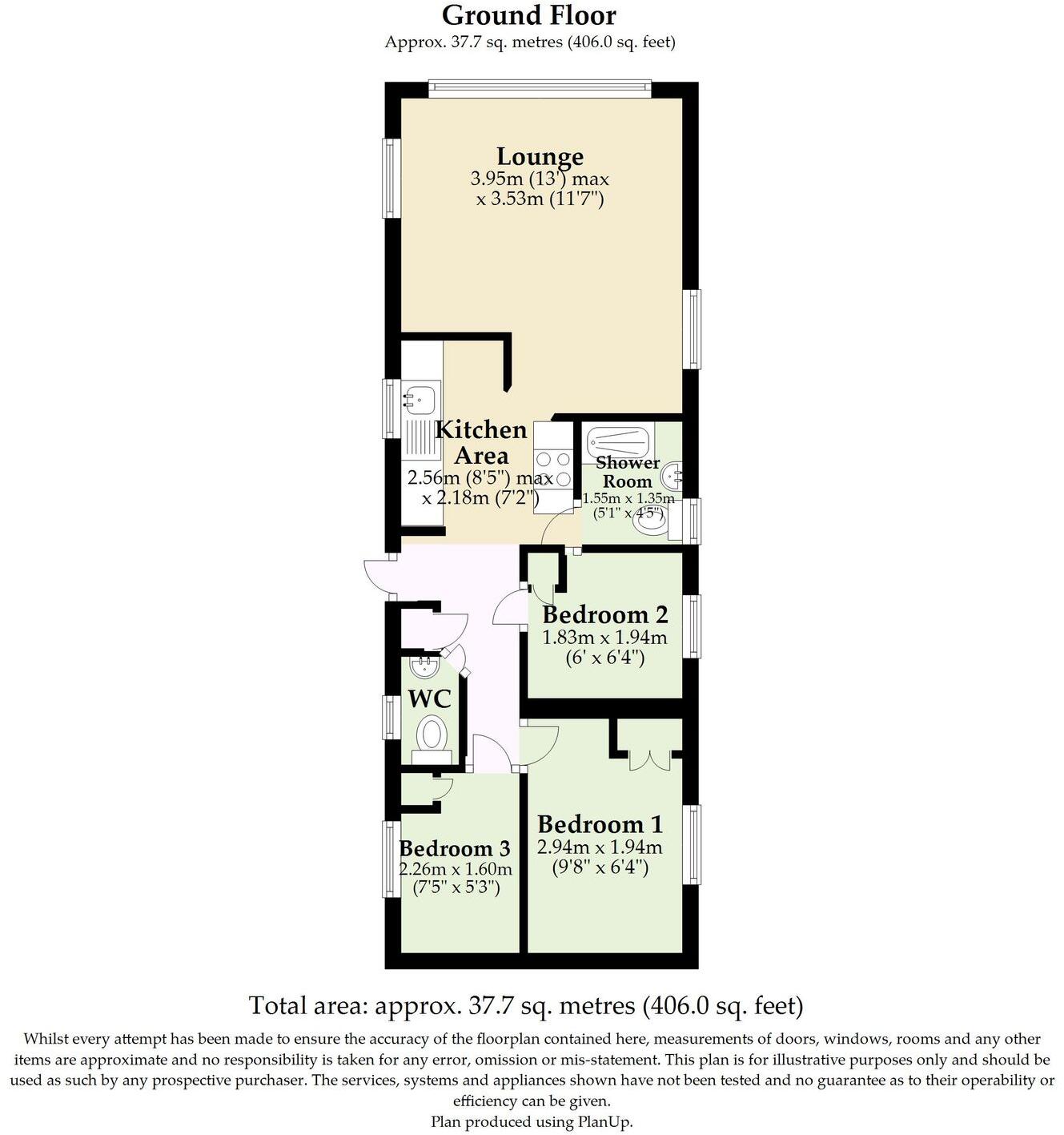 Broadland Sands Holiday Park, Corton floorplan