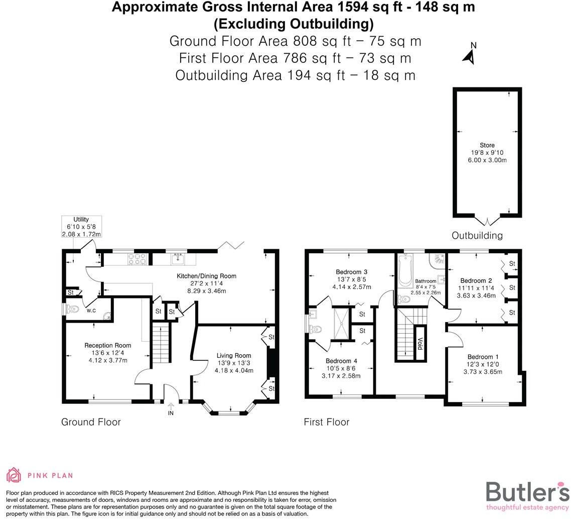 Broadmead Aveunue, Worcester park floorplan