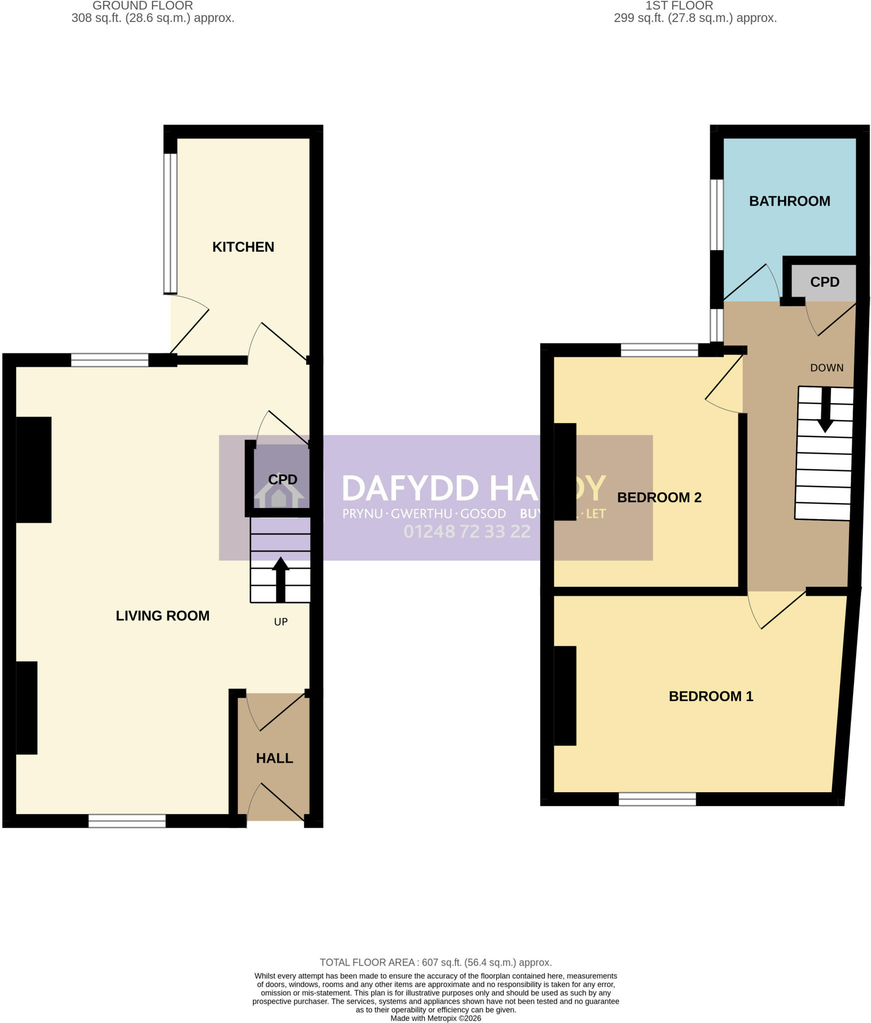 Pool Hill, Caernarfon, LL55 floorplan