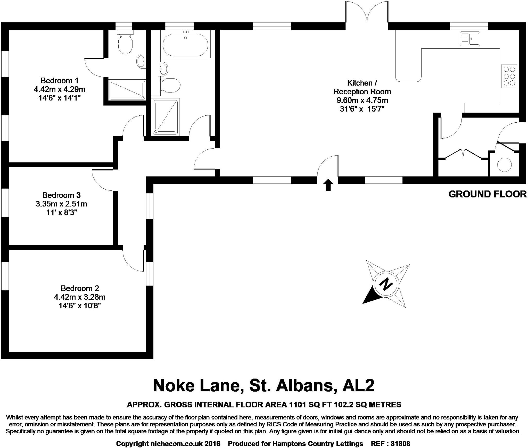 Noke Lane St. Albans AL2 floorplan