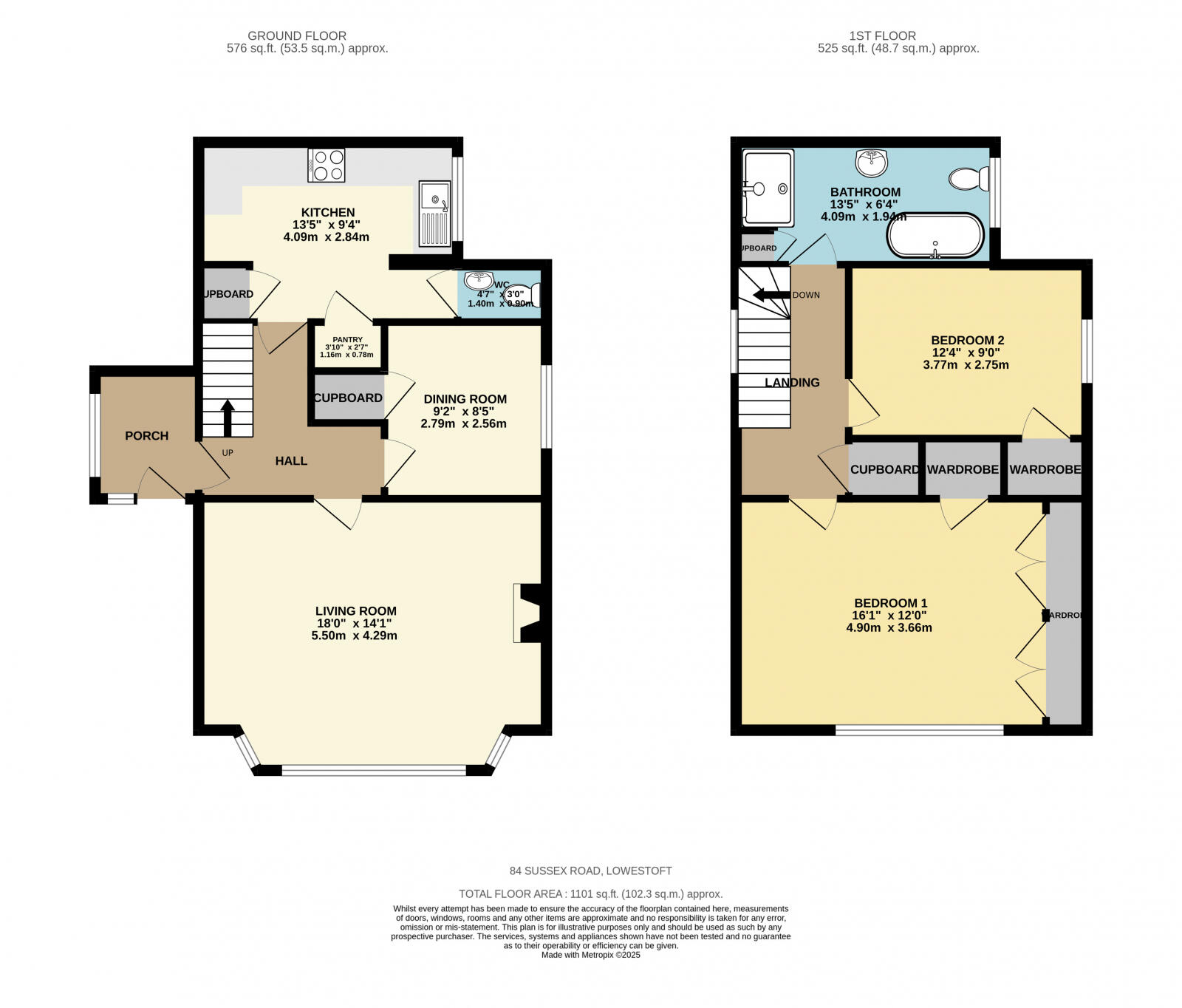Sussex Road, Lowestoft, NR32 floorplan