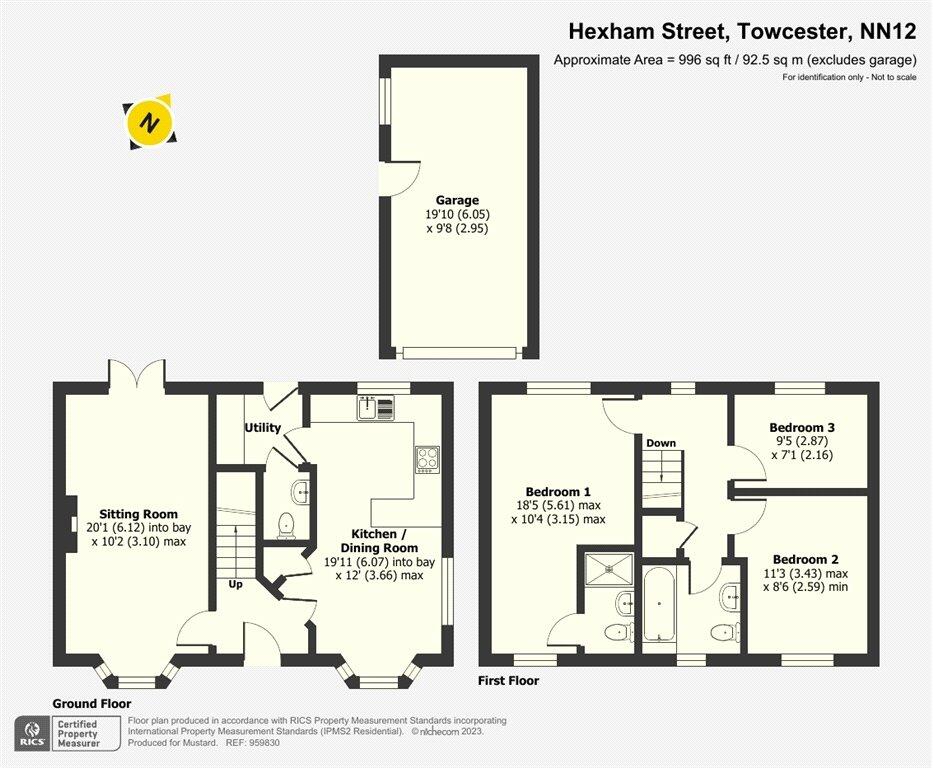Hexham Street, Towcester, Northamptonshire, NN12 floorplan