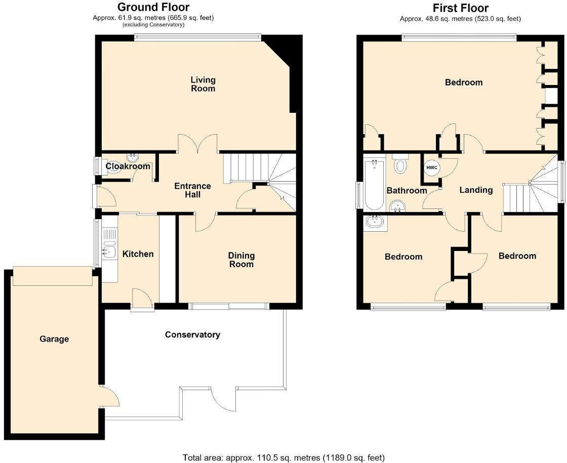 Townsend Close, Leominster, HR6 8QH floorplan