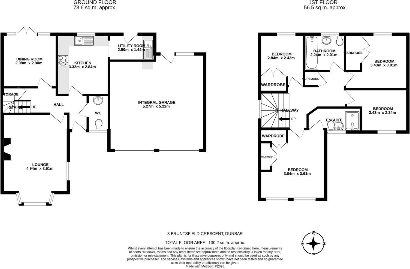 8 Bruntsfield Crescent, Dunbar, East Lothian, EH42 floorplan