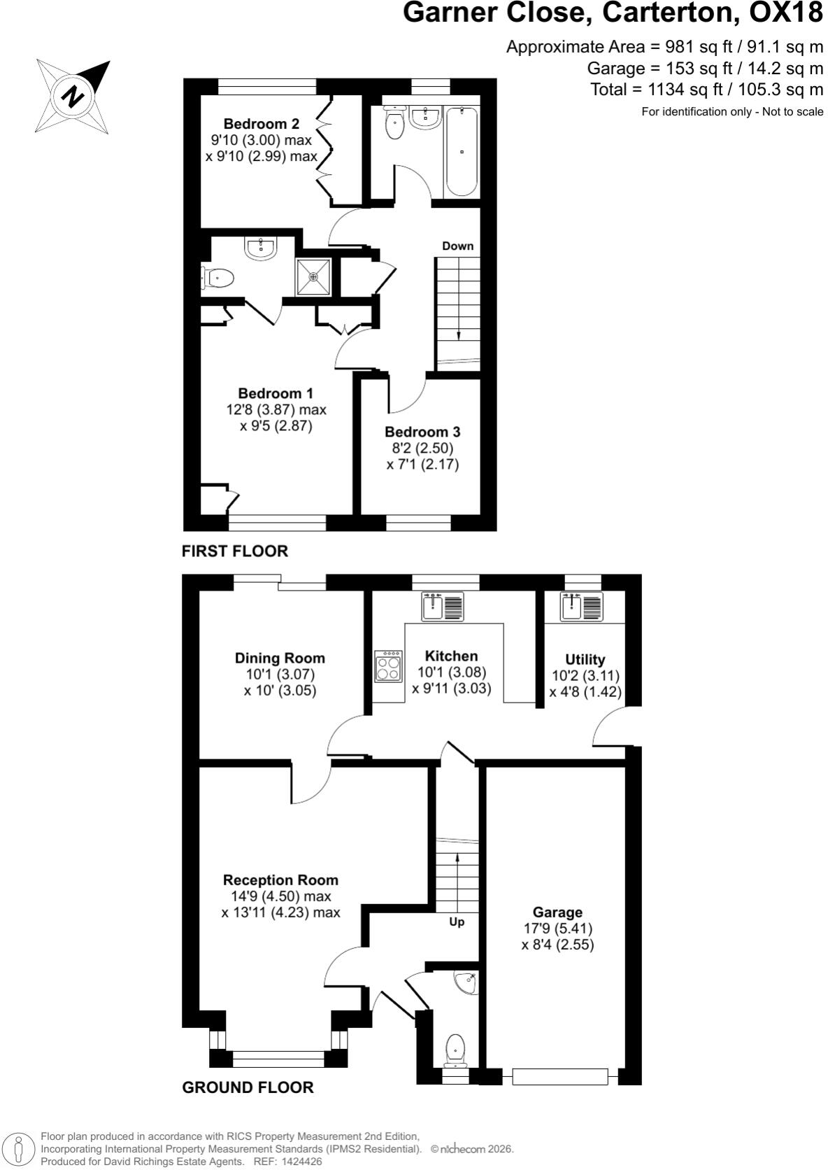 Garner Close, Carterton, Oxfordshire, OX18 floorplan