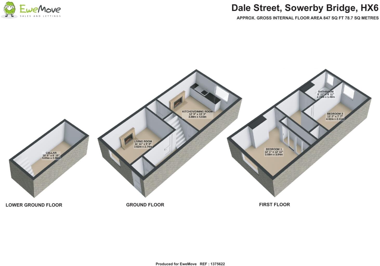 Dale Street, Sowerby Bridge, West Yorkshire, HX6 floorplan