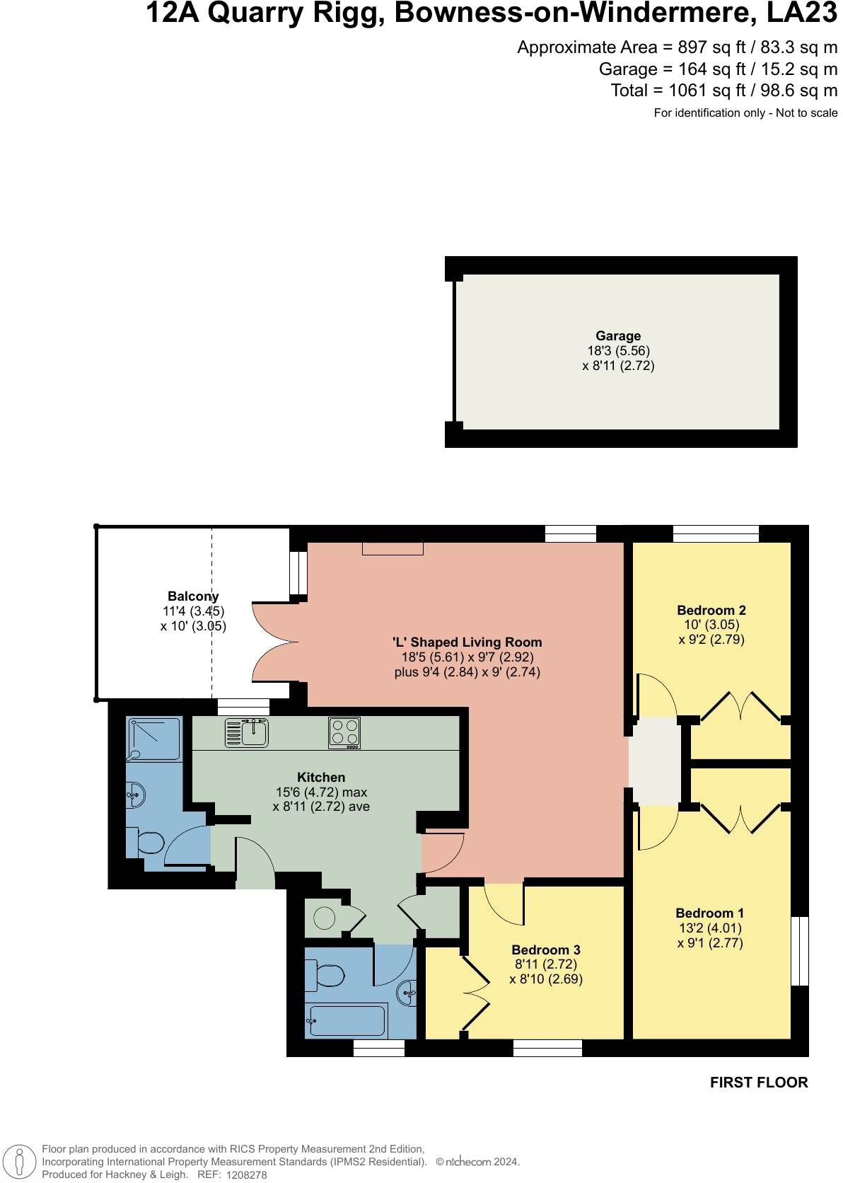 12A Quarry Rigg, Bowness On Windermere, Cumbria, LA23 3DT floorplan