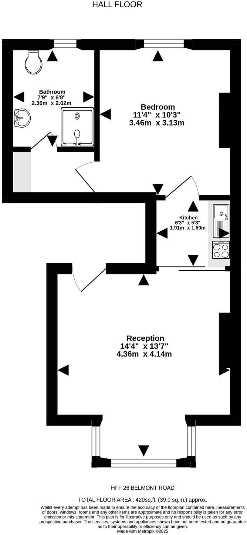 HFF 26 Belmont Road, St. Andrews, Bristol floorplan