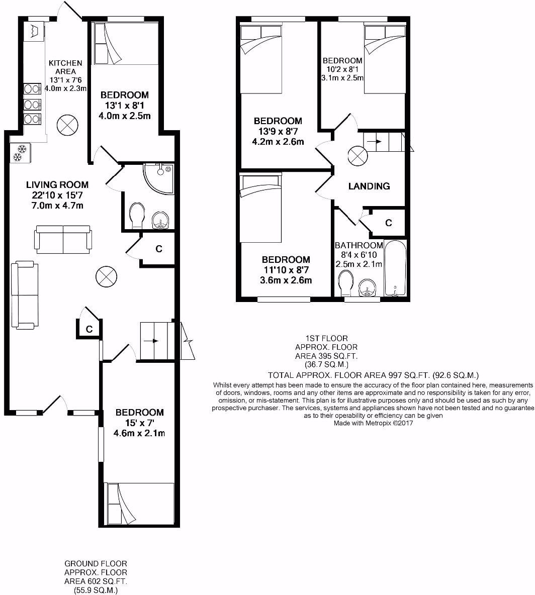 5 Bed Student Home - 31 Somner Close floorplan