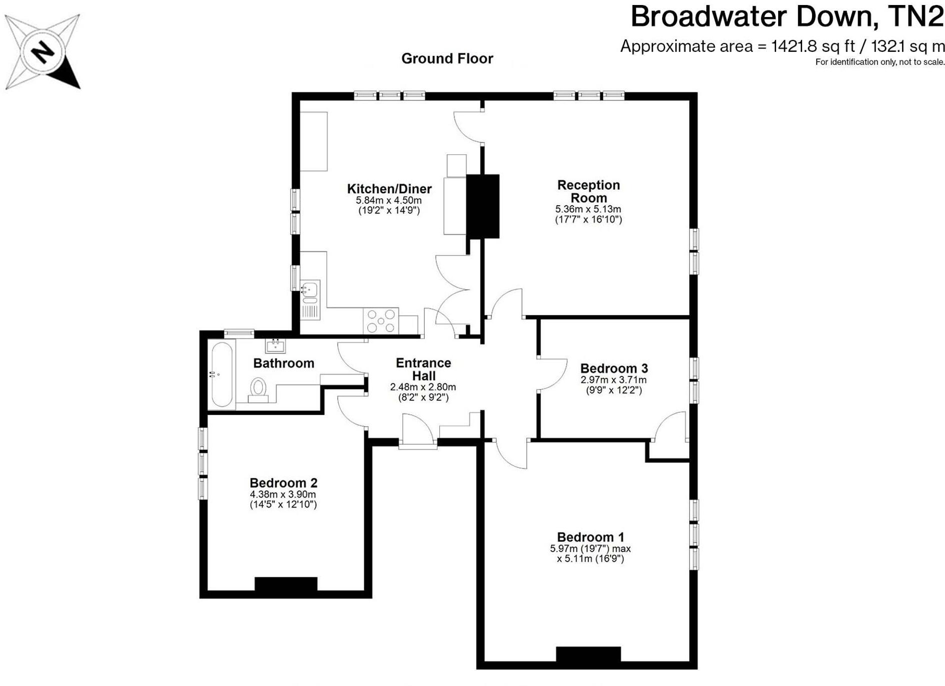 16 Broadwater Down, Tunbridge Wells, TN2 floorplan