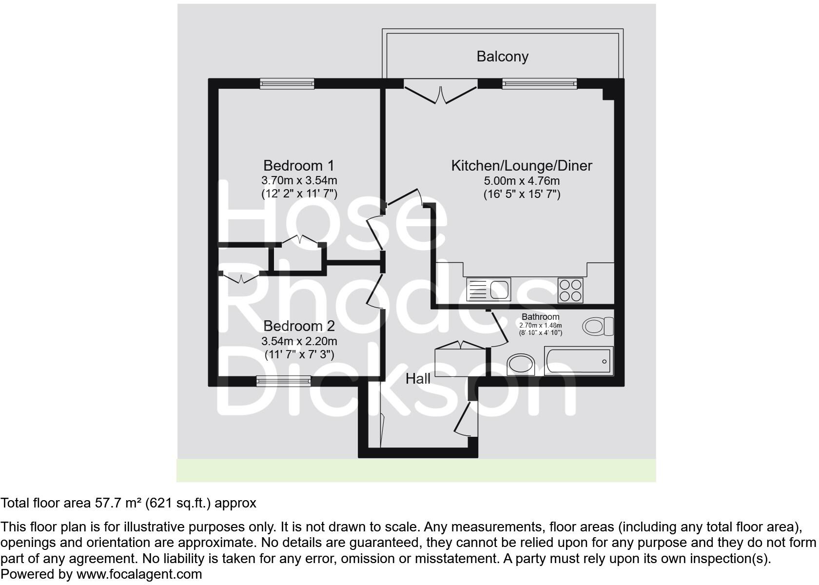 Priory Flats, 34 Luccombe Road, Shanklin, PO37 floorplan