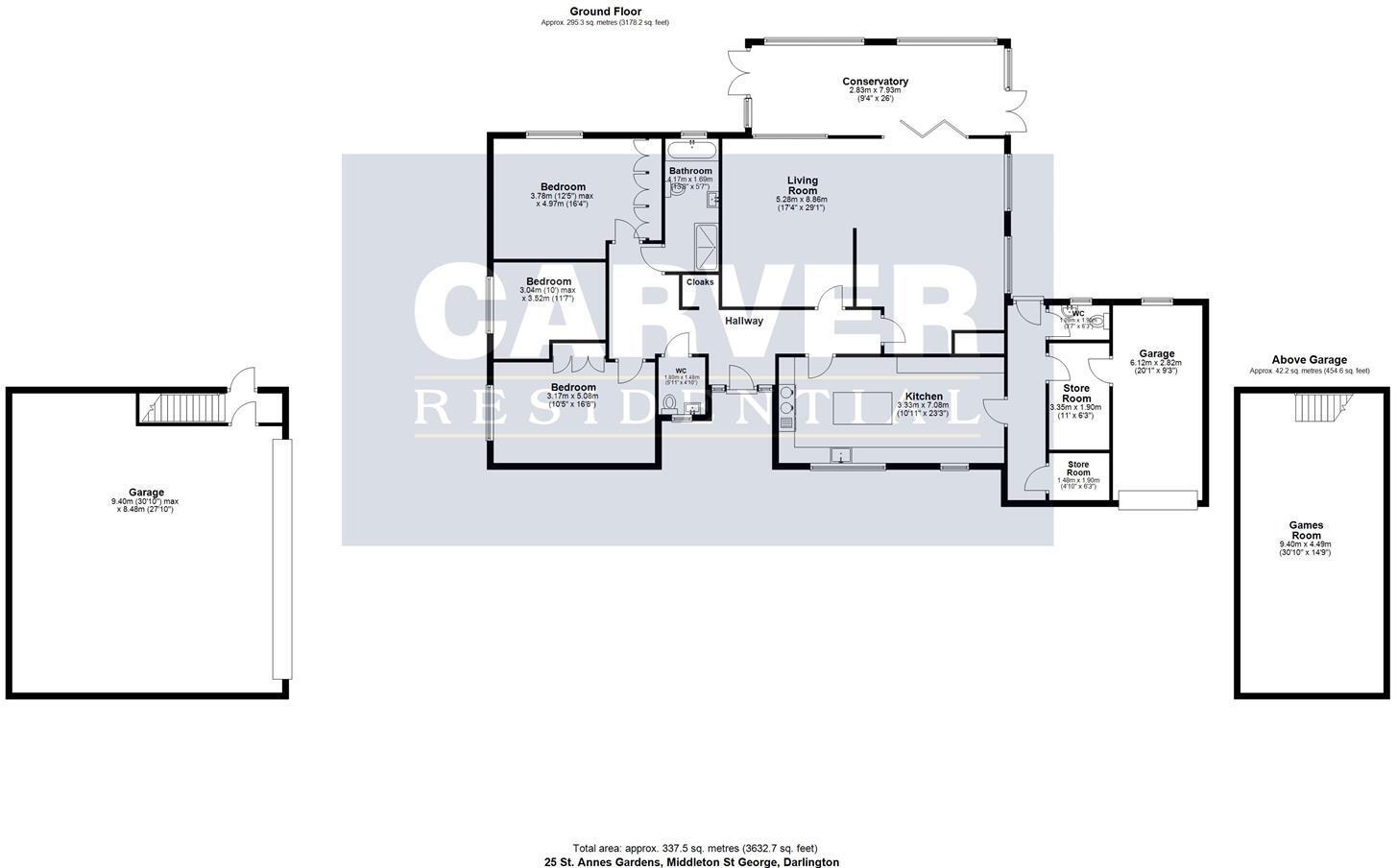 St. Annes Gardens, Middleton St. George, Darlington floorplan